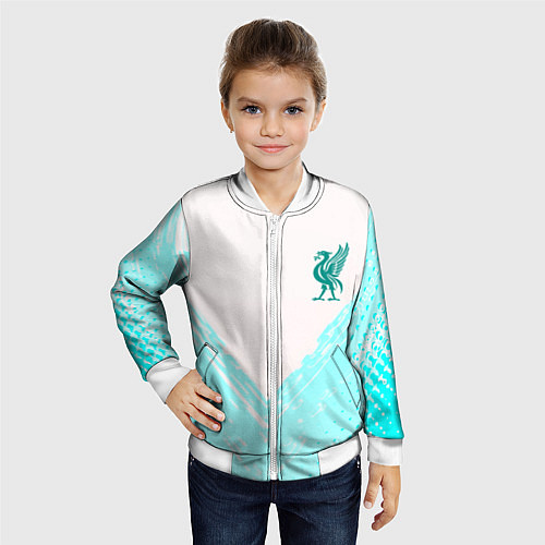 Детский бомбер Liverpool logo texture fc / 3D-Белый – фото 4