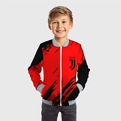 Бомбер детский Juventus краски спорт фк, цвет: 3D-серый — фото 2