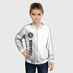 Бомбер детский Chelsea sport на светлом фоне по-вертикали, цвет: 3D-белый — фото 2