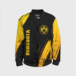 Бомбер детский Borussia - gold gradient вертикально, цвет: 3D-черный