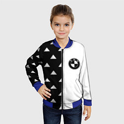 Бомбер детский BMW геометрия, цвет: 3D-синий — фото 2