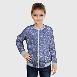 Бомбер детский Холодный сиреневый пятнистый, цвет: 3D-серый — фото 2