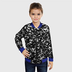 Бомбер детский Черный жидкий металл, цвет: 3D-синий — фото 2