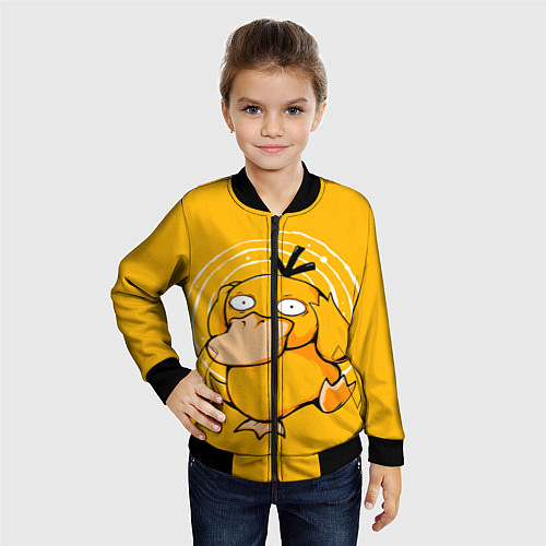 Детский бомбер Псидак желтая утка покемон / 3D-Черный – фото 4