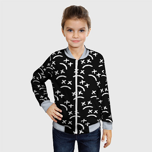 Детский бомбер Marshmello pattern music dj / 3D-Серый – фото 4