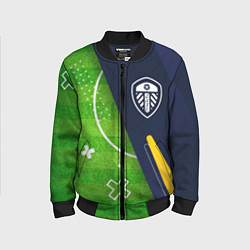Бомбер детский Leeds United football field, цвет: 3D-черный