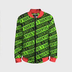 Бомбер детский Juventus green pattern sport, цвет: 3D-красный