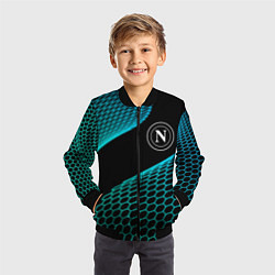 Бомбер детский Napoli football net, цвет: 3D-черный — фото 2