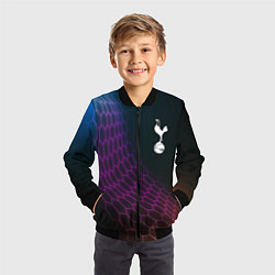 Бомбер детский Tottenham футбольная сетка, цвет: 3D-черный — фото 2