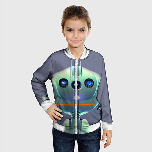 Детский бомбер Робот человекоподобный / 3D-Белый – фото 4