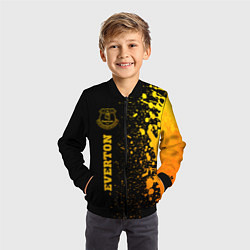 Бомбер детский Everton - gold gradient по-вертикали, цвет: 3D-черный — фото 2