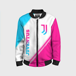 Детский бомбер Juventus neon gradient style вертикально