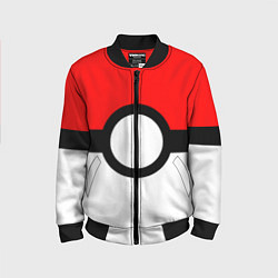 Бомбер детский Pokeball texture, цвет: 3D-черный