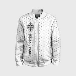 Бомбер детский Leeds United sport на светлом фоне по-вертикали, цвет: 3D-белый