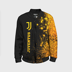 Бомбер детский Juventus - gold gradient по-вертикали, цвет: 3D-черный