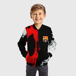 Бомбер детский Barcelona fc краски спорт, цвет: 3D-черный — фото 2