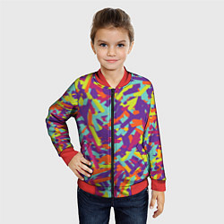Бомбер детский Конфитти, цвет: 3D-красный — фото 2