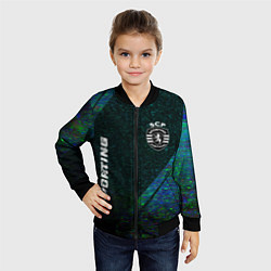 Бомбер детский Sporting glitch blue, цвет: 3D-черный — фото 2