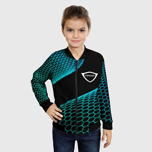 Детский бомбер Genesis electro hexagon / 3D-Черный – фото 4