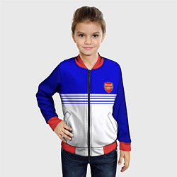 Бомбер детский Arsenal fc sport geometry, цвет: 3D-красный — фото 2