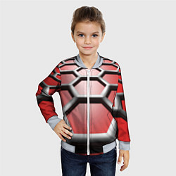 Бомбер детский Броня робота, цвет: 3D-серый — фото 2