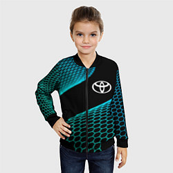 Бомбер детский Toyota electro hexagon, цвет: 3D-черный — фото 2