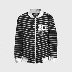 Бомбер детский Thirty Seconds to Mars pattern optic, цвет: 3D-белый