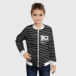 Бомбер детский Thirty Seconds to Mars pattern optic, цвет: 3D-белый — фото 2