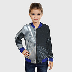 Бомбер детский Метро Москвы, цвет: 3D-синий — фото 2