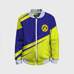 Бомбер детский Borussia logo geometry, цвет: 3D-серый