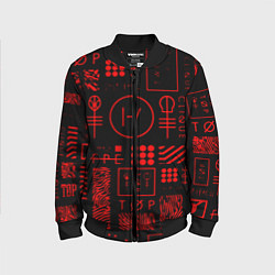 Бомбер детский Twenty one pilots pattern rock, цвет: 3D-черный