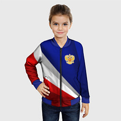 Бомбер детский Россия - униформа федерации, цвет: 3D-синий — фото 2