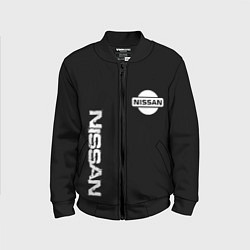 Бомбер детский Nissan logo white auto, цвет: 3D-черный