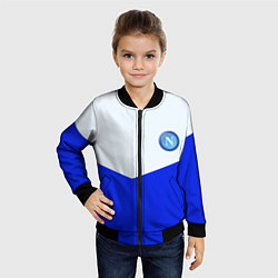 Бомбер детский Napoli fc geometry, цвет: 3D-черный — фото 2