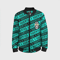 Бомбер детский Juventus pattern logo steel, цвет: 3D-черный