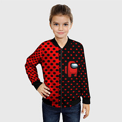 Бомбер детский Among us geometry dot, цвет: 3D-черный — фото 2