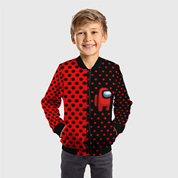 Бомбер детский Among us geometry dot, цвет: 3D-черный — фото 2