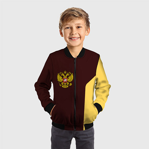 Детский бомбер Россия ретро стиль / 3D-Черный – фото 3