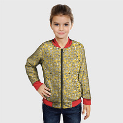 Бомбер детский Человечки в шляпе, цвет: 3D-красный — фото 2