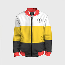 Бомбер детский За веру царя и святую триединую Русь Крест на узор, цвет: 3D-красный