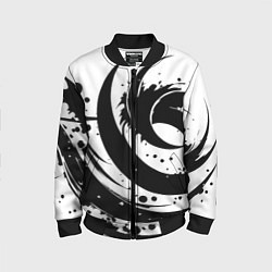 Детский бомбер Ai art black and white abstraction