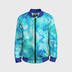 Детский бомбер Абстракция тай-дай аква