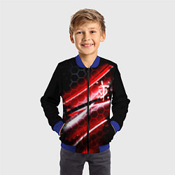 Бомбер детский Doom logo game, цвет: 3D-синий — фото 2