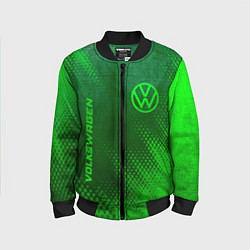 Бомбер детский Volkswagen - green gradient вертикально, цвет: 3D-черный