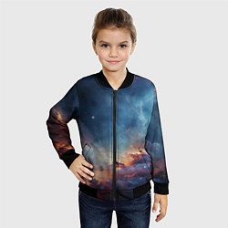Бомбер детский Космическая даль, цвет: 3D-черный — фото 2