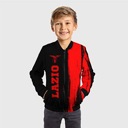 Бомбер детский Lazio - red gradient по-вертикали, цвет: 3D-черный — фото 2