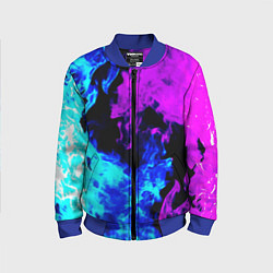 Бомбер детский Битва неонового огня, цвет: 3D-синий