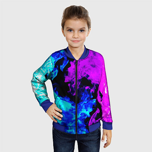 Детский бомбер Битва неонового огня / 3D-Синий – фото 4