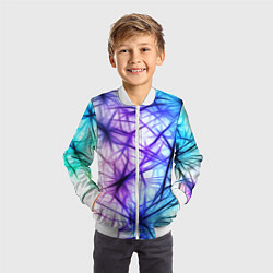 Бомбер детский Неоновые нервы, цвет: 3D-белый — фото 2