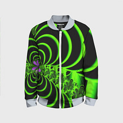 Бомбер детский Оптические иллюзии абстракция, цвет: 3D-серый